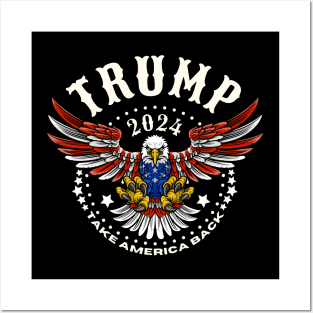 Trump 2024 Take America Back Flag Posters and Art